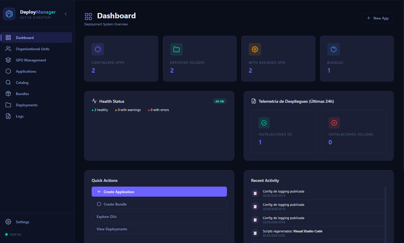 ADDeploy Dashboard